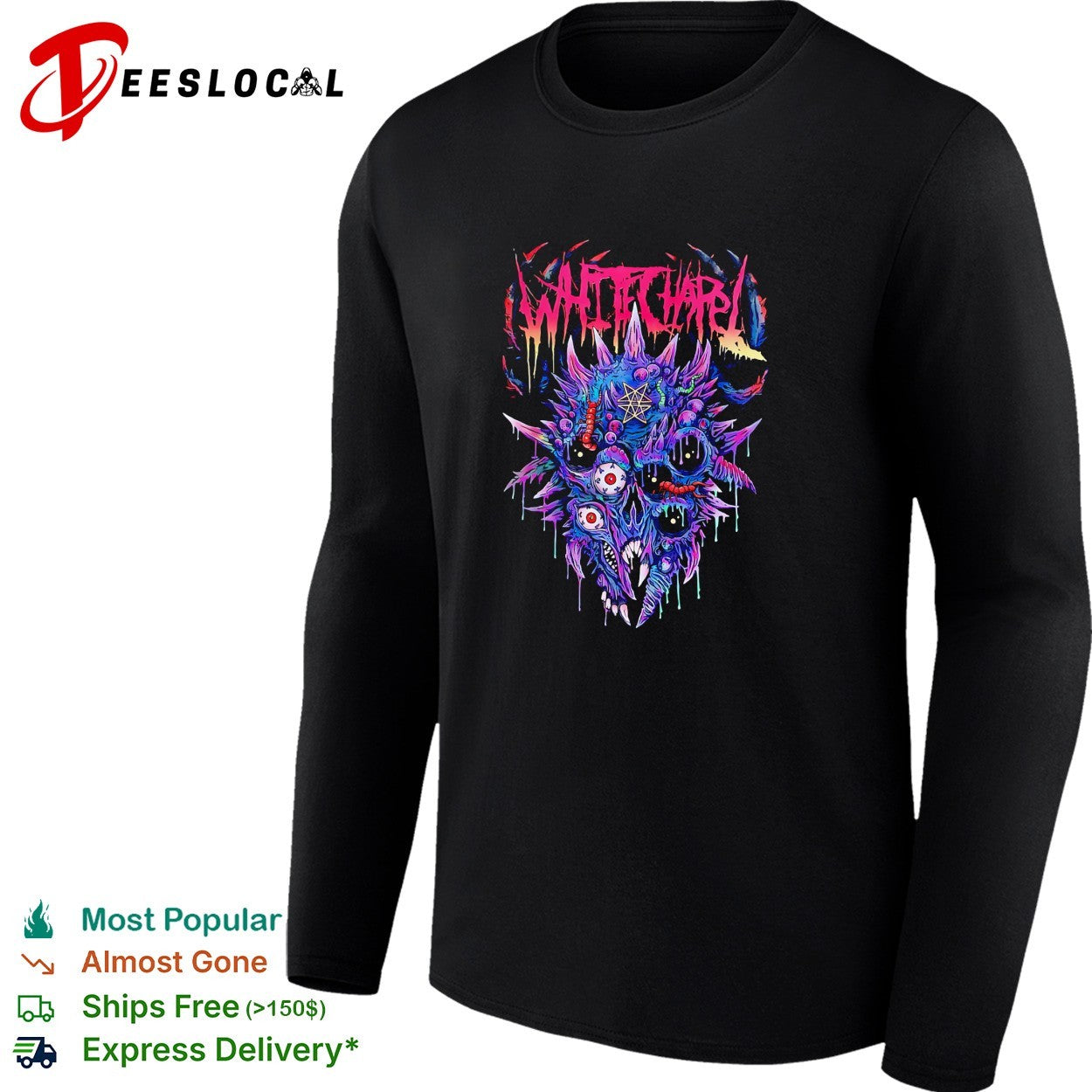 Whitechapel band monster creature shirt