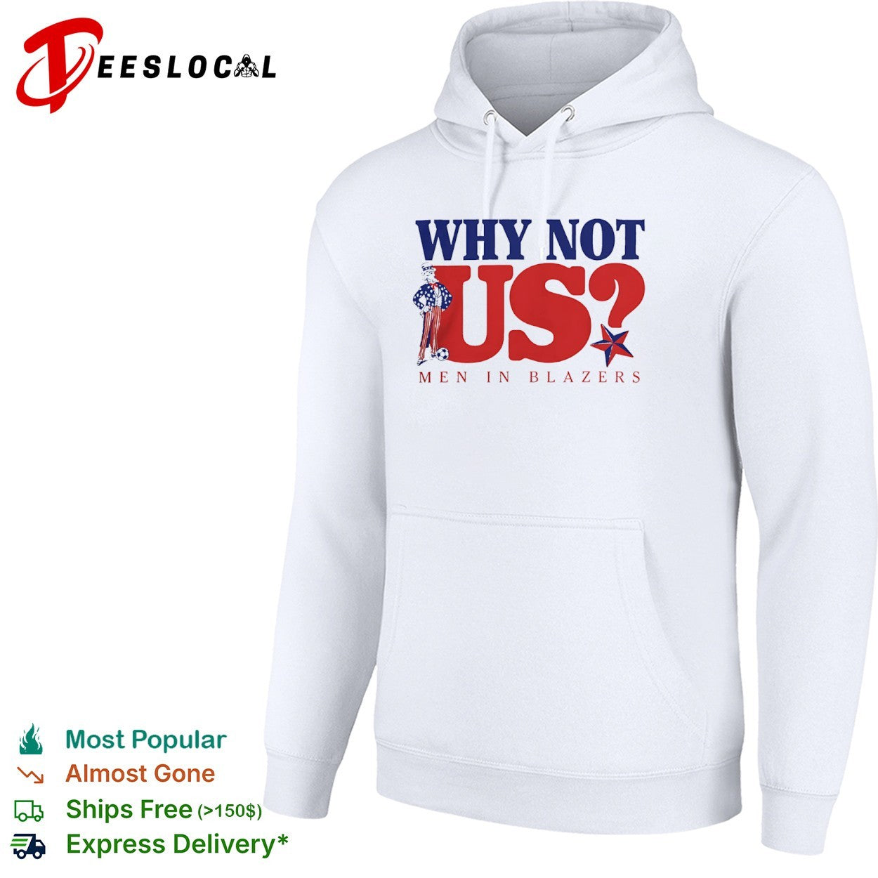 Why Not Us Men in Blazers Uncle Sam Soccer US National Team shirt
