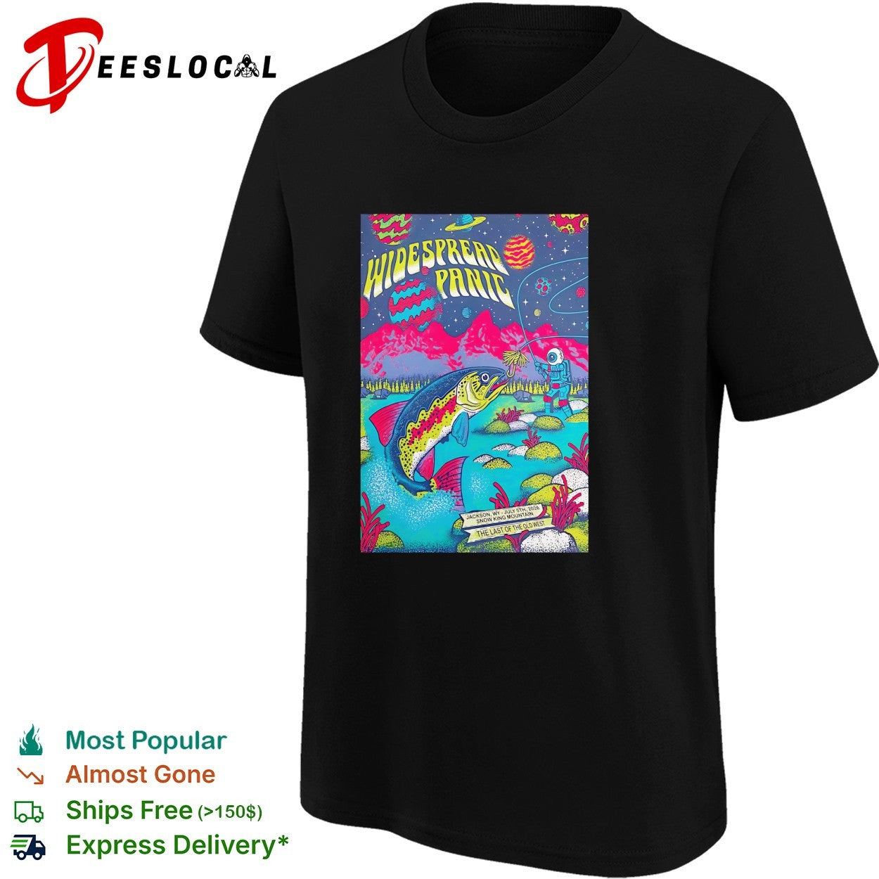 Widespread Panic Jackson WY July 5 2026 Snow King Mountain last of the old west concert shirt