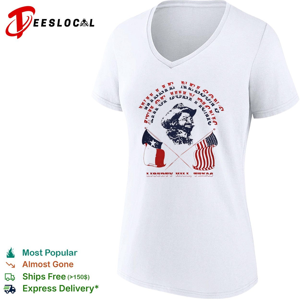 Willie Nelson 4th of July Picnic Liberty Hill Texas Patriotic Country Music shirt