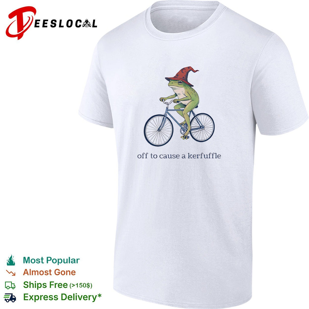 Wizard Frog off to cause a kerfuffle bike shirt