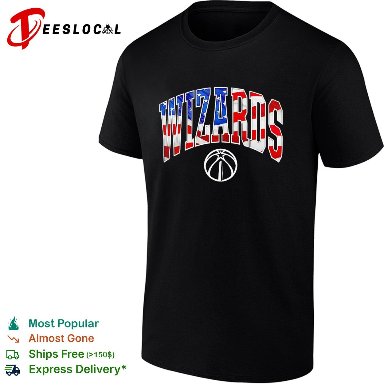 Wizards Washington American Flag Basketball shirt