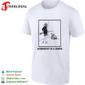 Woman holding shotgun looking at lamb sympathy is a knife shirt