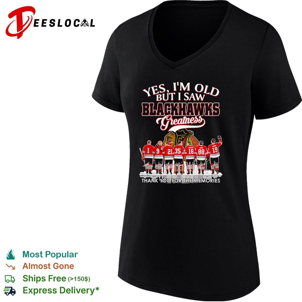 Yes I am old but I saw Blackhawks greatness legends signatures shirt