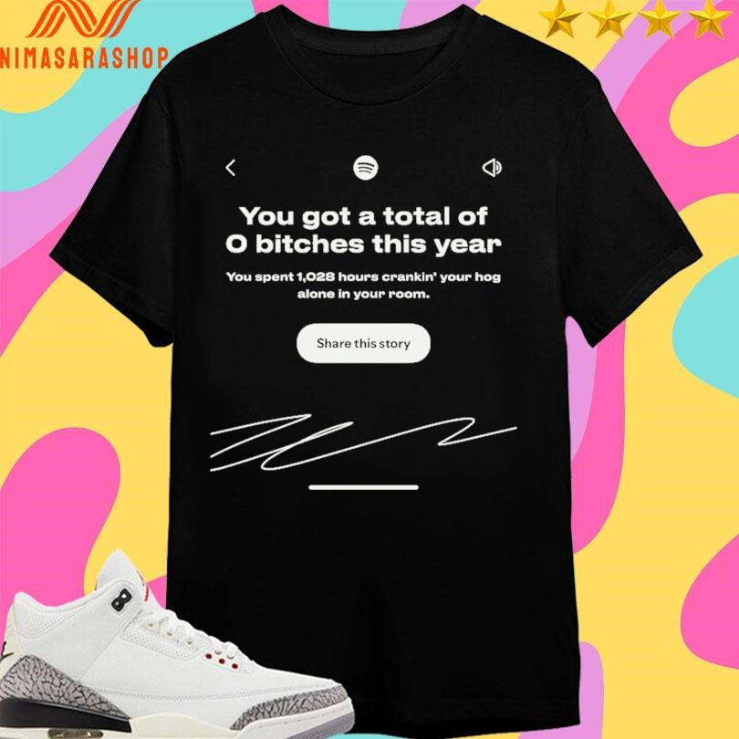 You Got A Total Of O Bitches This Year You Spent 1,028 Hours Crankin’ Your Hog Alone In Your Room Share This Story Shirts