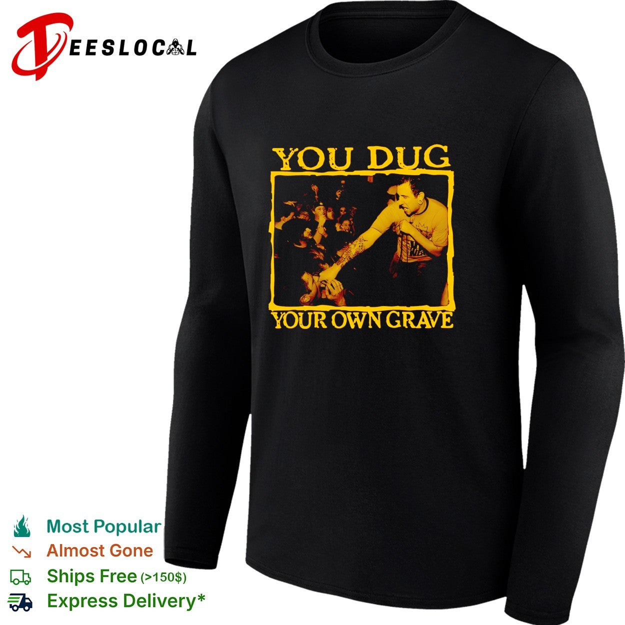 You dug your own grave live show singer pointing at crowd shirt