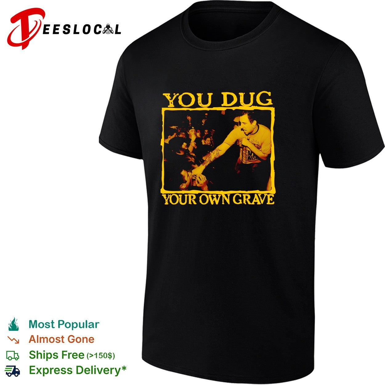 You dug your own grave live show singer pointing at crowd shirt