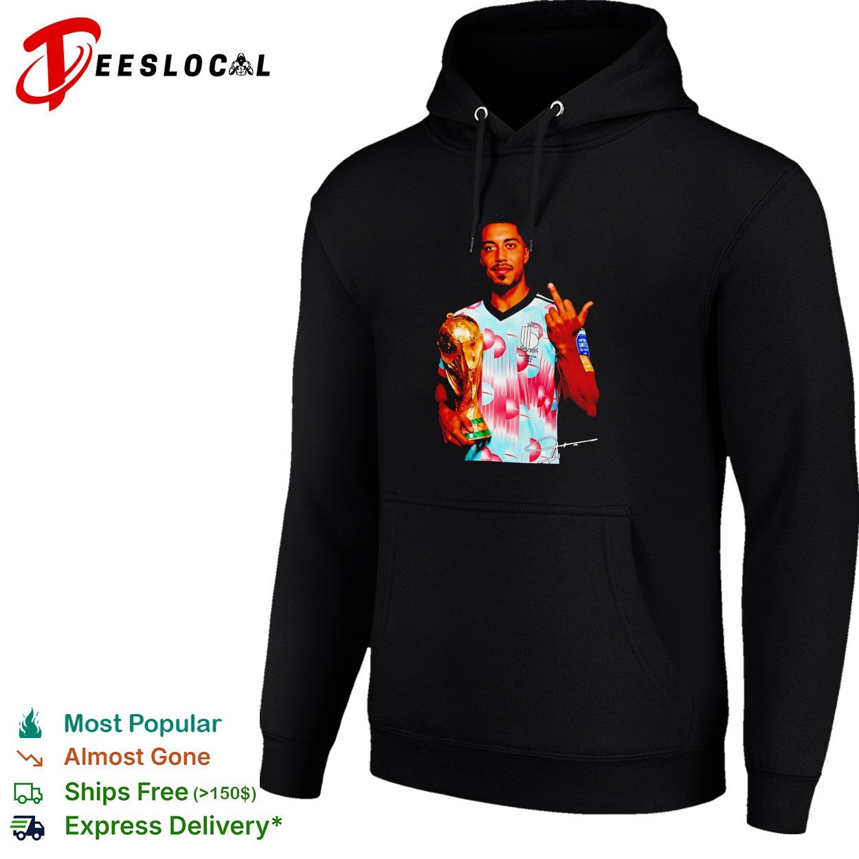 Youri Tielemans Belgium national football holding trophy middle finger shirt