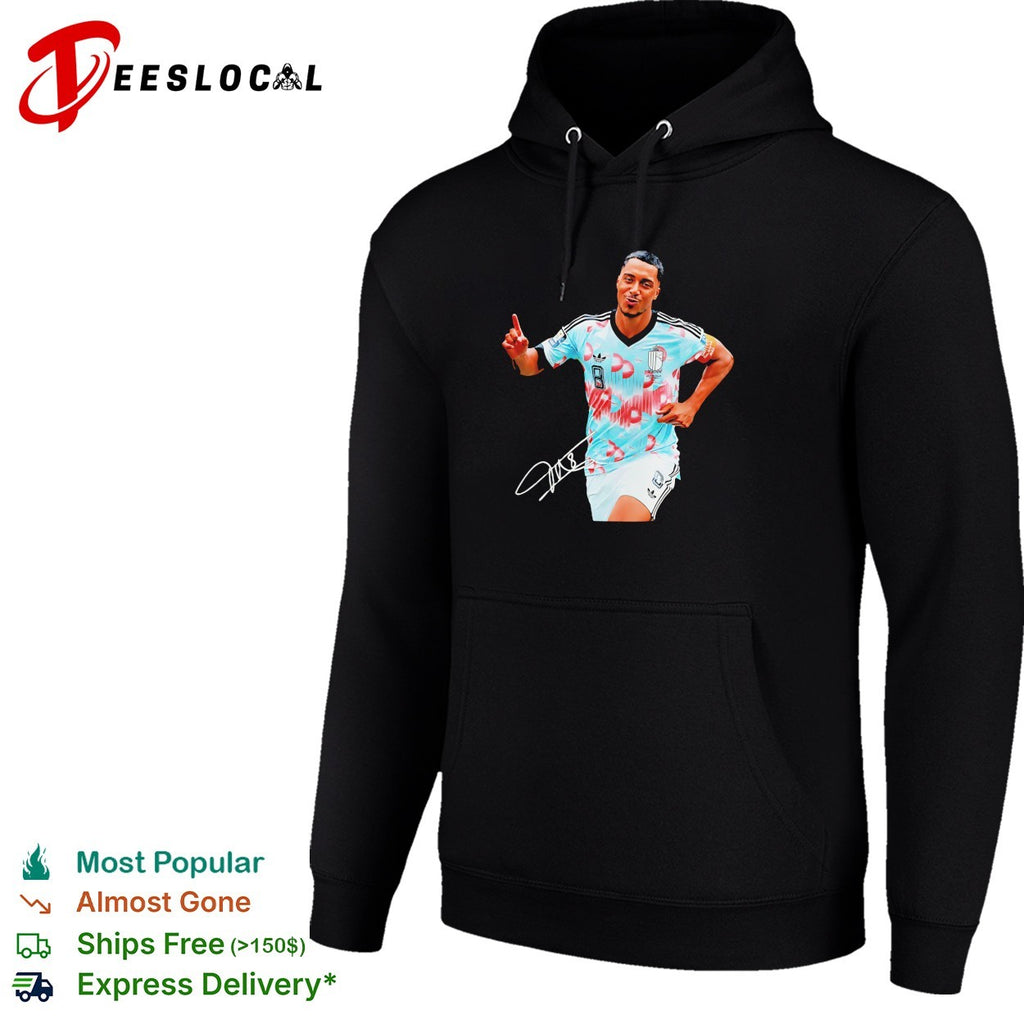 Youri Tielemans Belgium national football running signature shirt