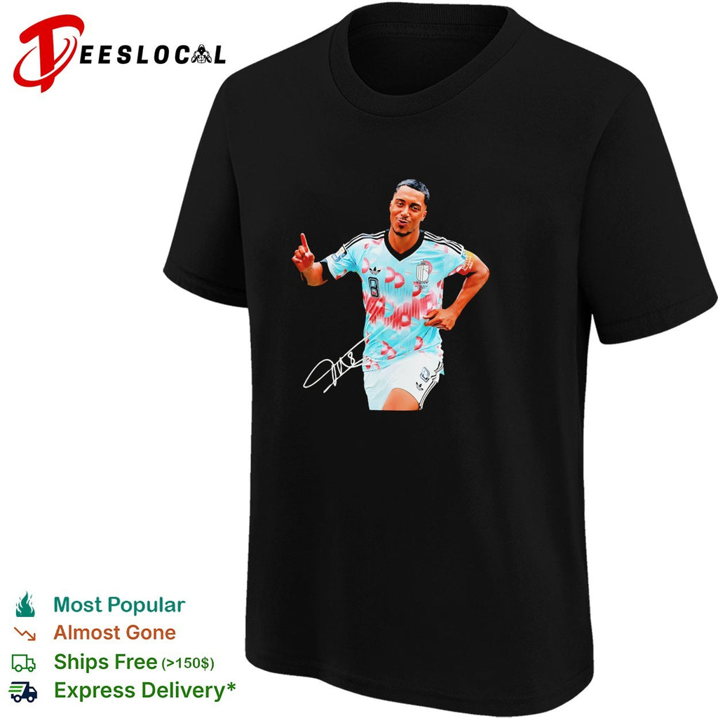 Youri Tielemans Belgium national football running signature shirt