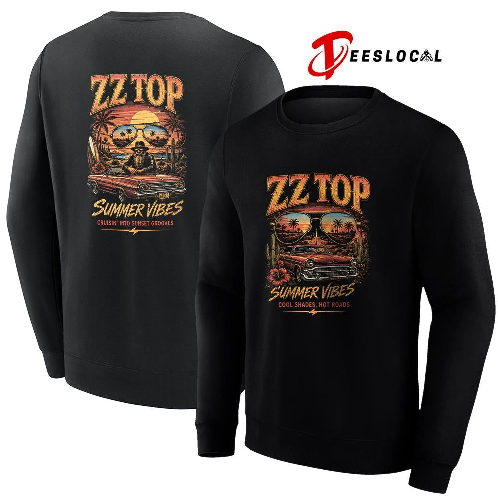 ZZ Top summer vibes cool shades hot roads graphic shirt