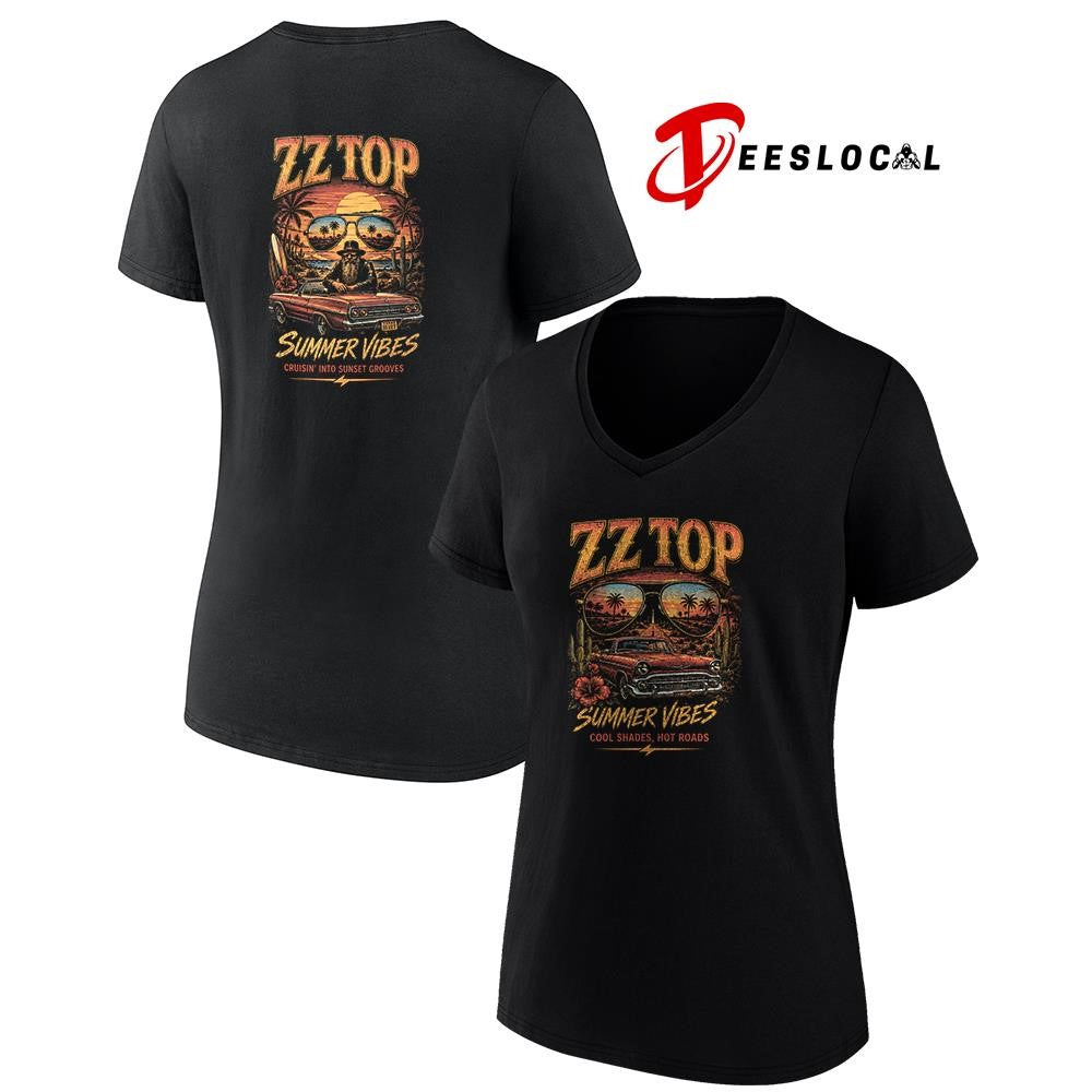 ZZ Top summer vibes cool shades hot roads graphic shirt