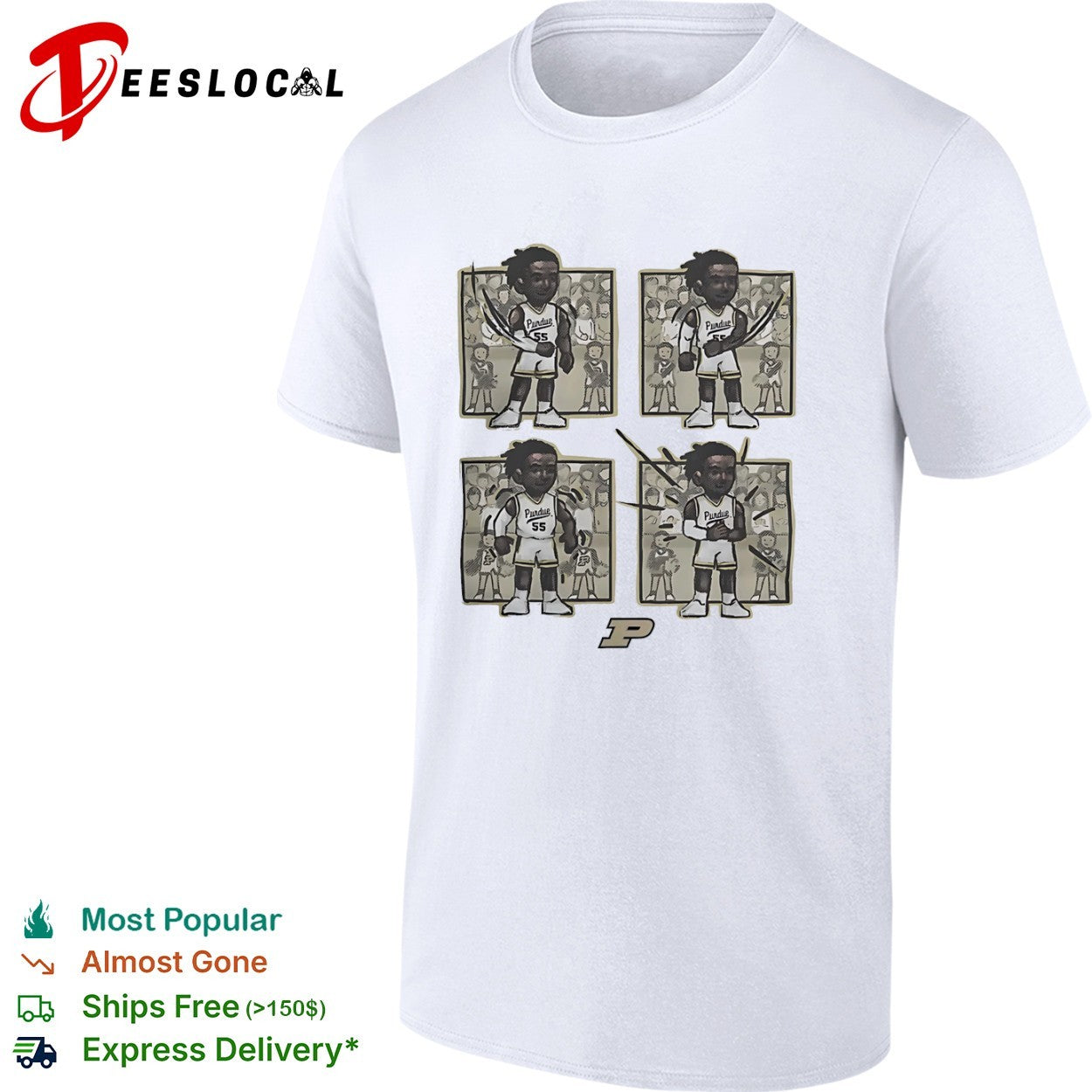Zach Edey Purdue Boilermakers NCAA Purdue 55 Comic Strip Parody Performance shirt