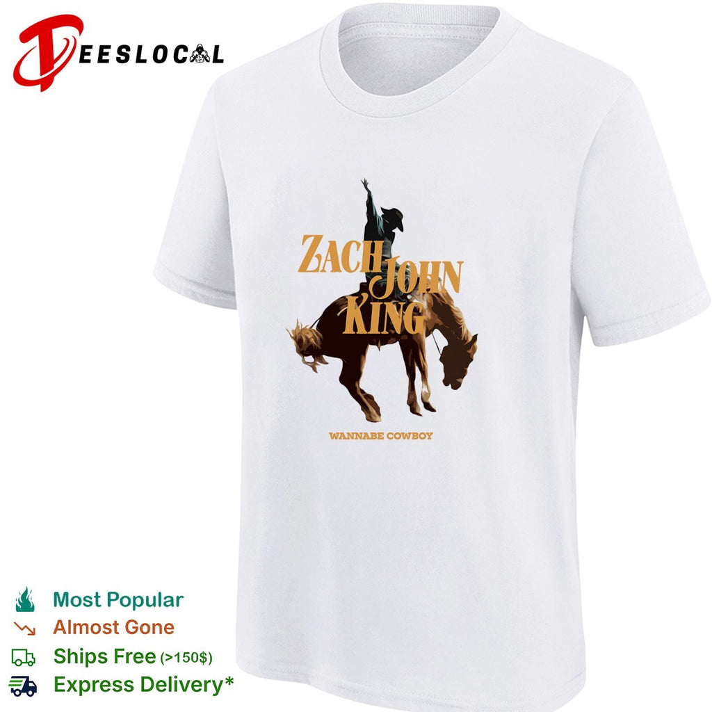 Zach John King wannabe cowboy bronco riding horse shirt