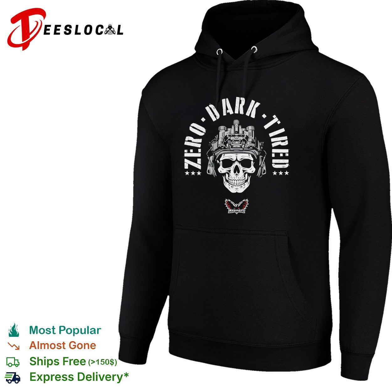 Zero Dark Tired skull shirt