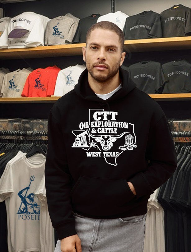Ctt Oil Exploration & Cattle West Texas Landman T-shirt