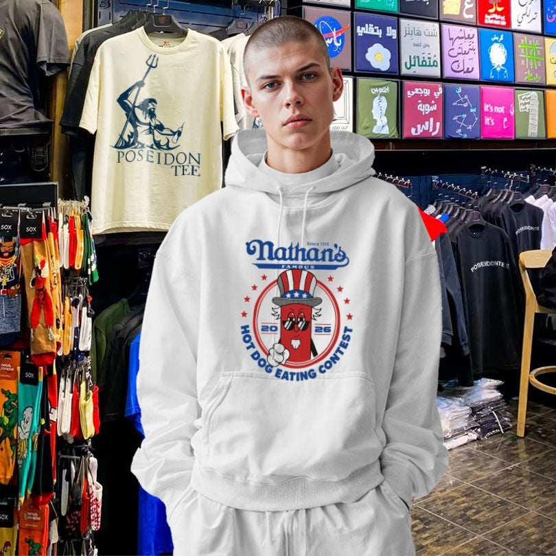 Joey Chestnut Wearing Since 1916 Nathan’s Famous Hot Dog Contest 2026 T-shirt