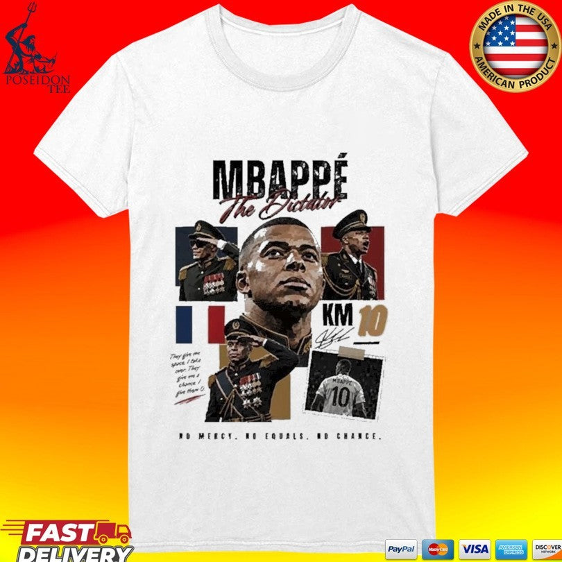 Mbappe The Dictator France Football Star Military Uniform T-shirt