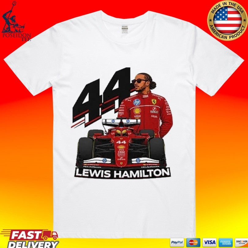 Lewis Hamilton Ferrari F1 Number 44 T-shirt