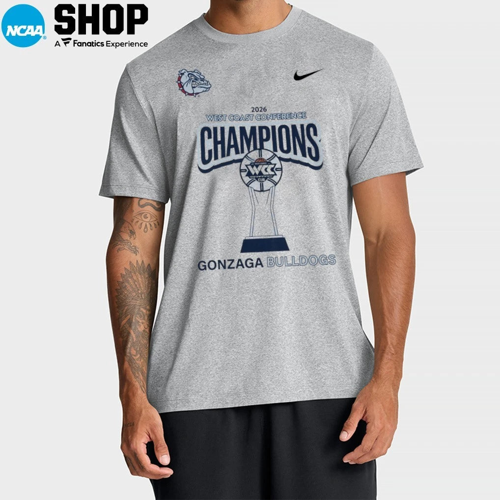 Official Gonzaga Bulldogs Men’s Basketball 2026 West Coast Conference Champions T-Shirt
