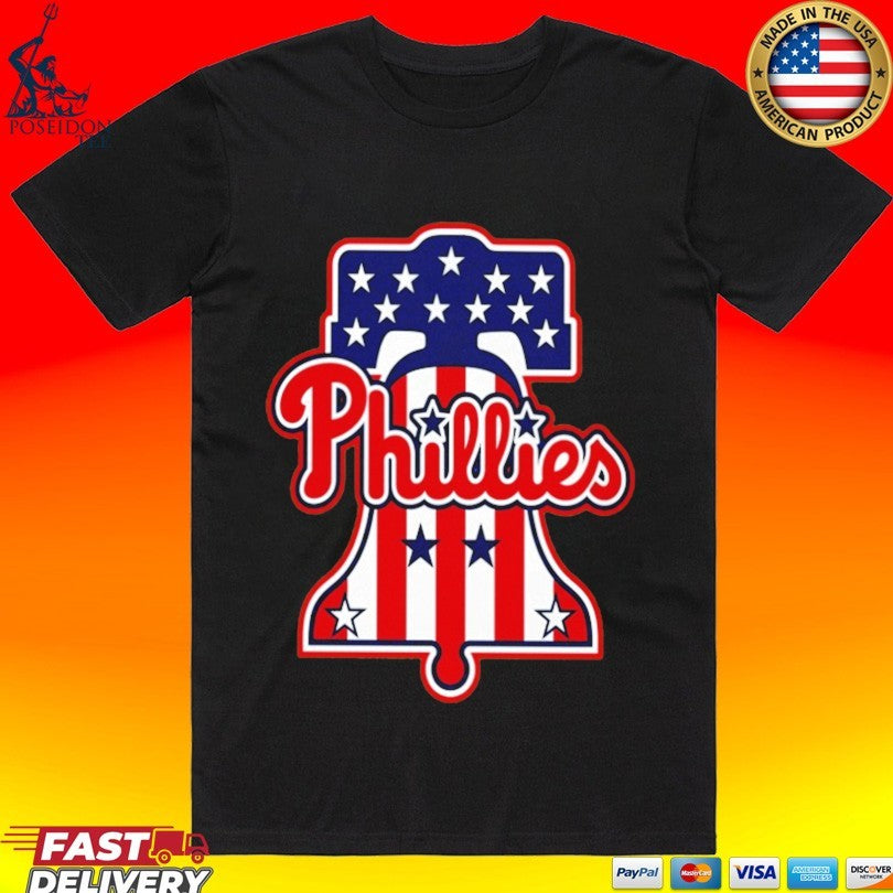 Phillies Liberty Bell Patriotic 250th Anniversary T-shirt