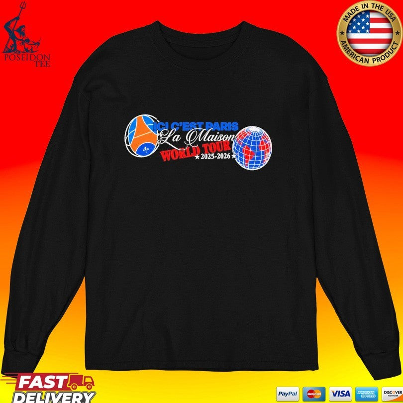 Psg Ici C’est Paris La Maison World Tour 2026 T-shirt