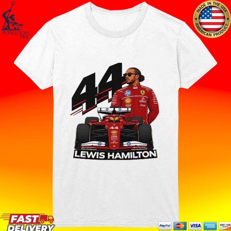 Lewis Hamilton Ferrari F1 Number 44 T-shirt
