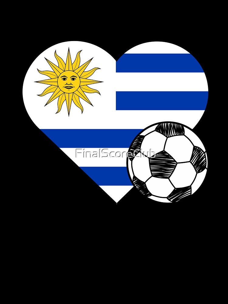 Uruguay Soccer Heart Design by FinalScoreClub