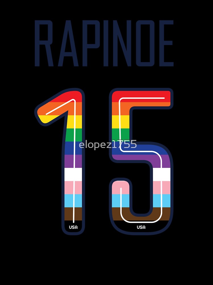 Megan Rapinoe 15 / USWNT / Rapinoe Pride Jersey Style by elopez1755