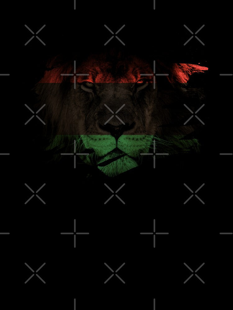 African Lion Flag Paint Splatter by ockshirts