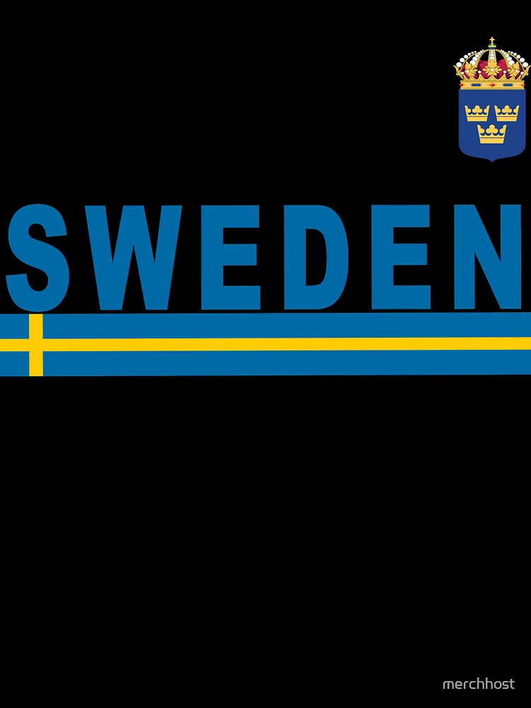 Swedish National Team Style Soccer Jersey Design in Blue Text by merchhost