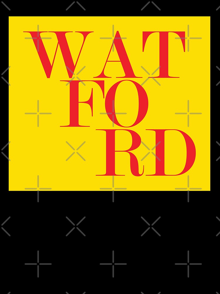Watford UK Town Typography Minimalist Patriotic Travel Souvenir by kakarikihill