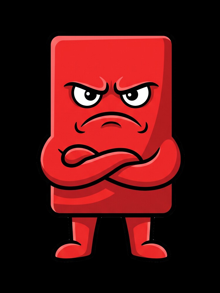 Grumpy Red Card Funny Soccer Referee Gift by BoyleDesignShop
