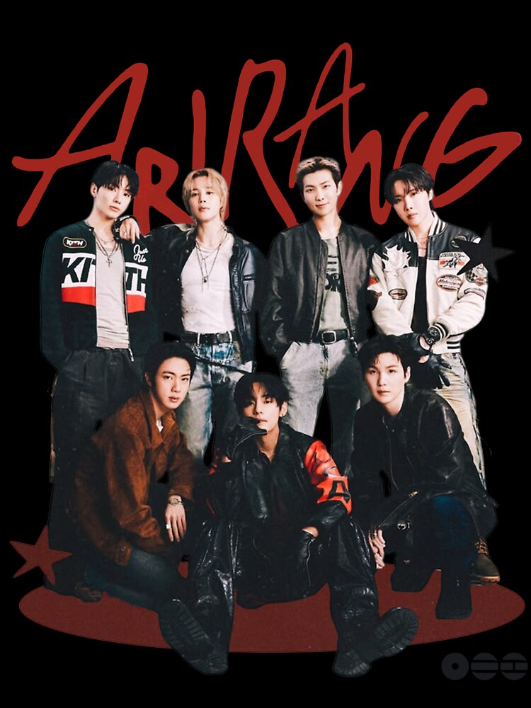 BTS Arirang Group Poster Red Accent by moamaxshop