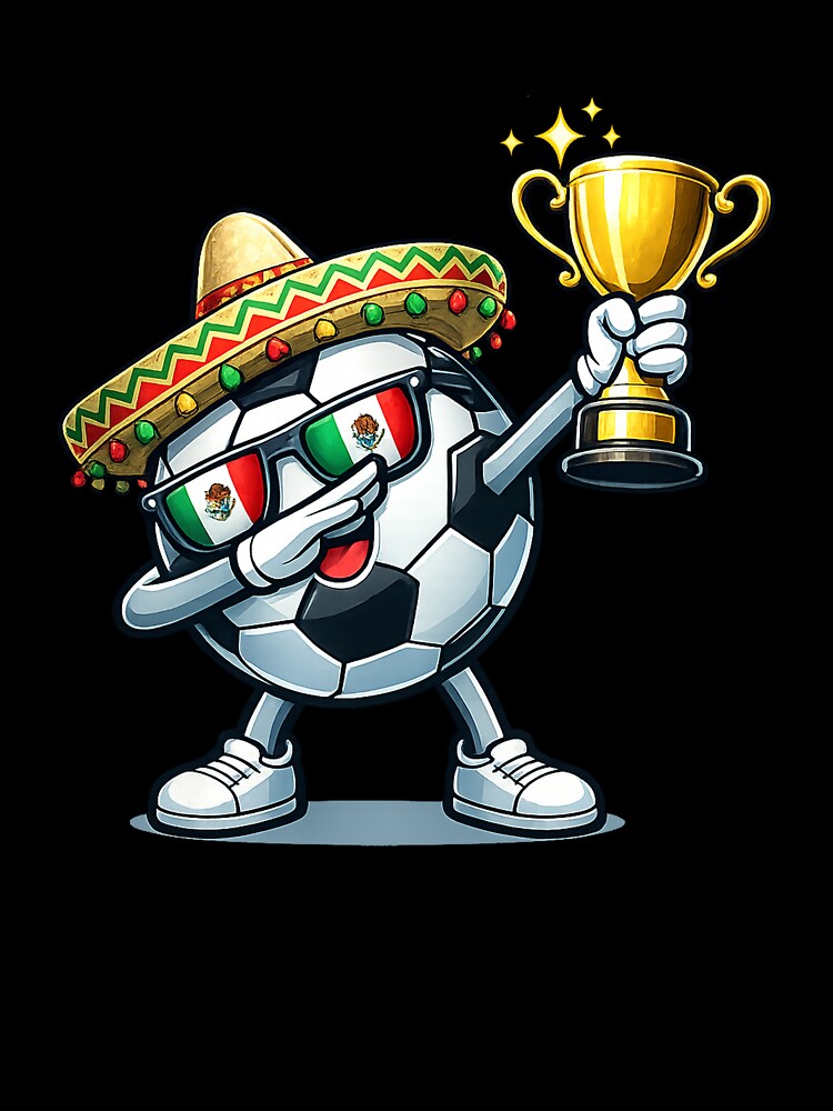 Dabbing Soccer Ball Sombrero Cinco de Mayo Mexican Football by QuiteOrbit