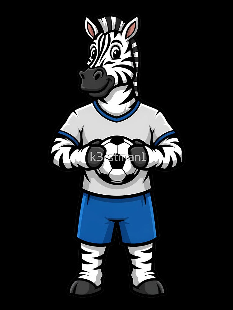 Zebra Soccer Player Mascot Fun by k3rstman1
