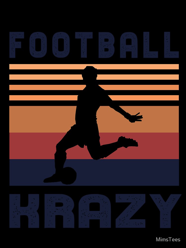Football Krazy Female Soccer Player  Retro Sunset Grunge by MimsTees