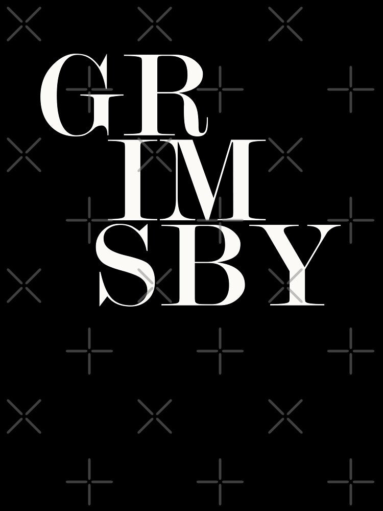 Grimsby UK Town Typography Minimalist Patriotic Travel Souvenir by kakarikihill
