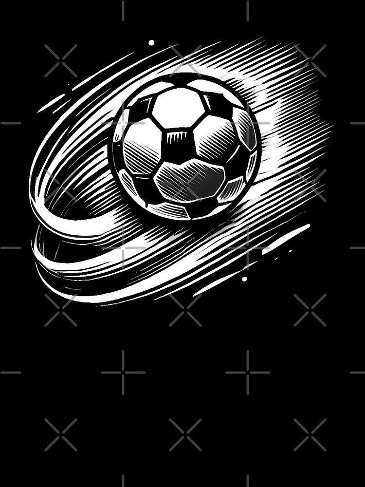 Energetic Soccer Ball in Motion with Bold Lines by Eiadlight