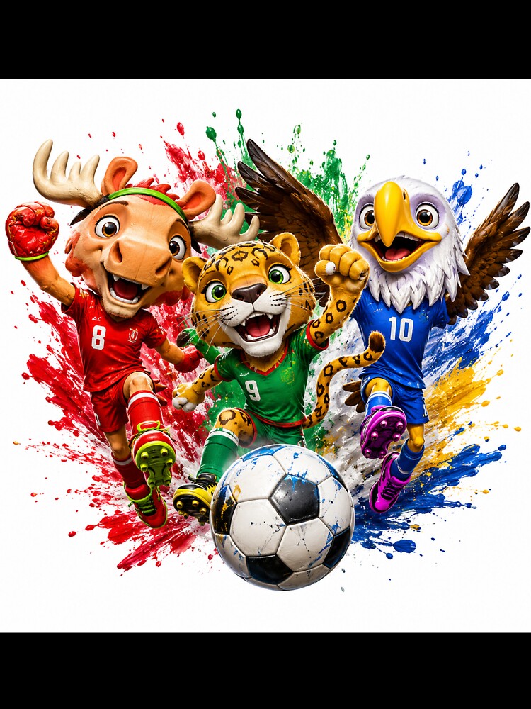 World Football Mascots – Ultimate Soccer Fan Cartoon Design by allin14fun