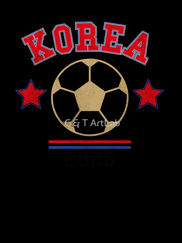 Korea 2026 — Vintage Soccer Tee by C & T ArtLab