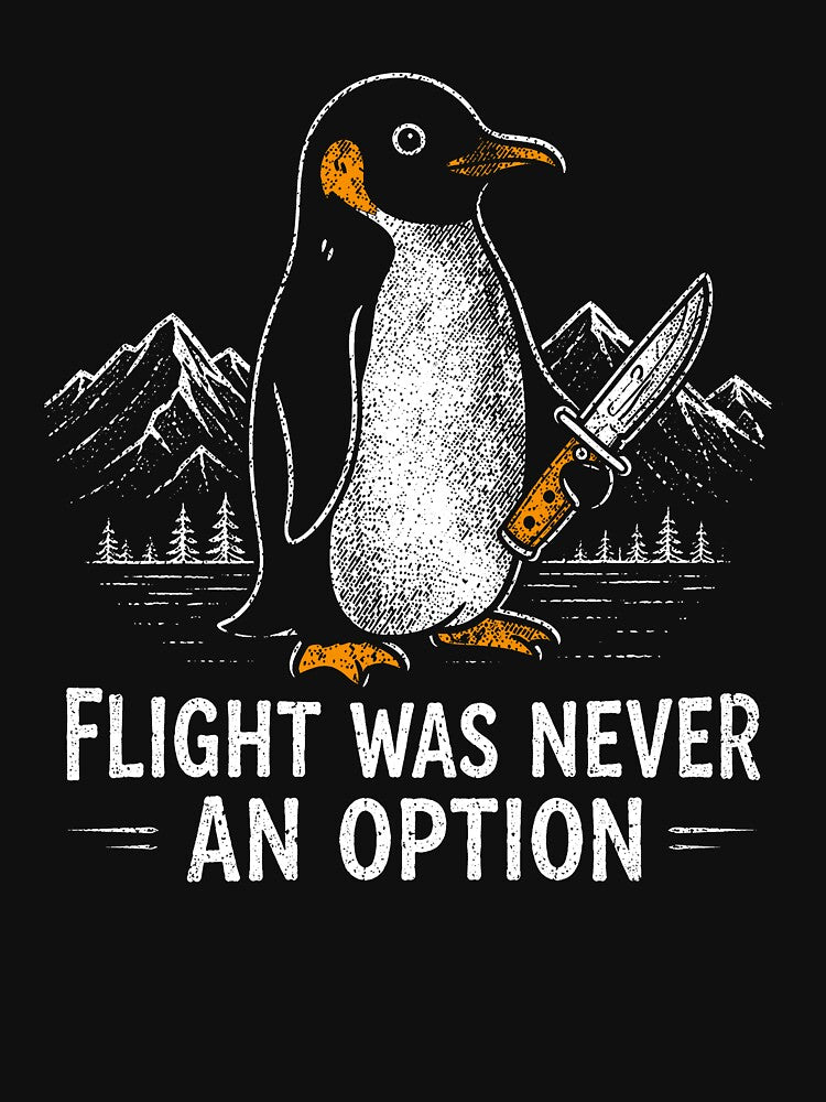 Funny Penguin Flight Was Never An Option Dark Humor by wansilastomi