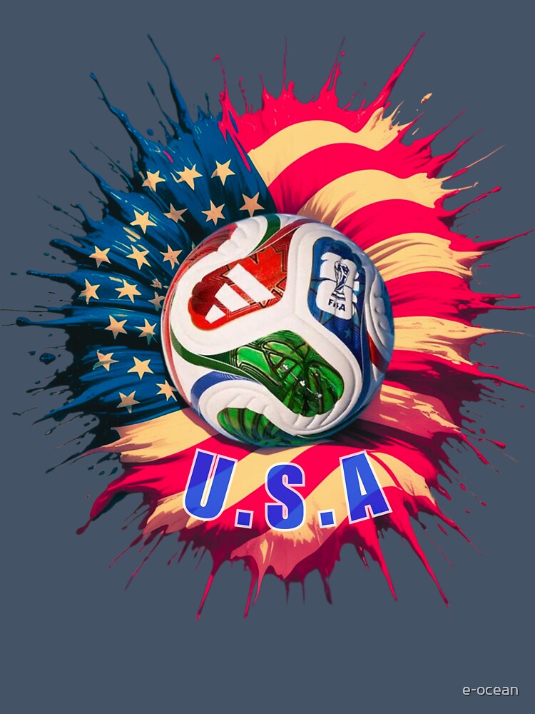 United States Soccer American Football USA Futbol T-Shirt by e-ocean
