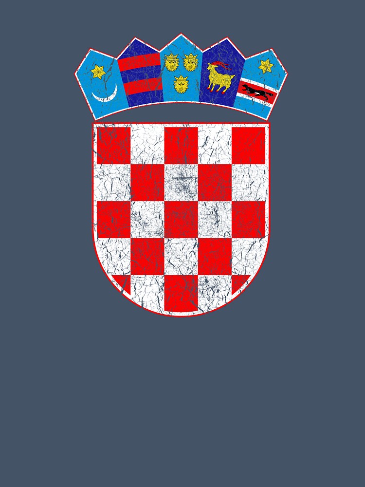 Vintage Croatia Croatian Flag - Hrvatska Sahovnica by vladocar