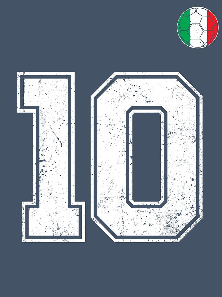 Italy Soccer Number 10 Vintage Sports Fan by RoyesButler