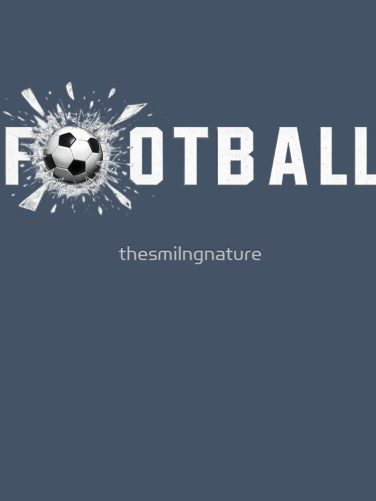 FOOTBALL Glass Impact Design | Soccer Ball Breakthrough Graphic by thesmilngnature