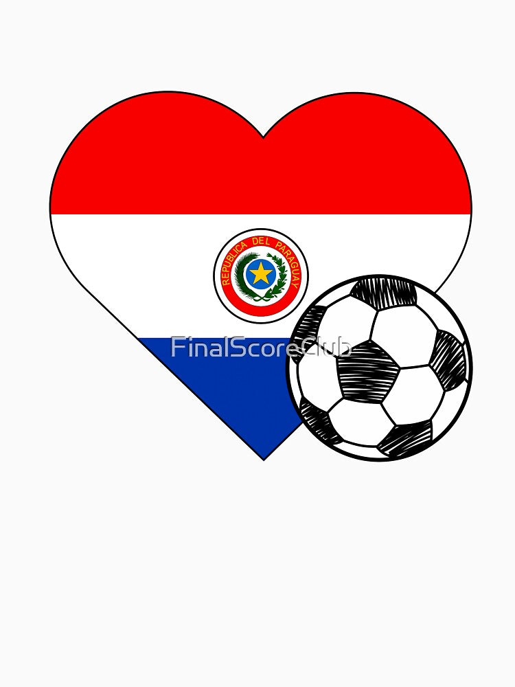 Paraguay Soccer Heart Design by FinalScoreClub