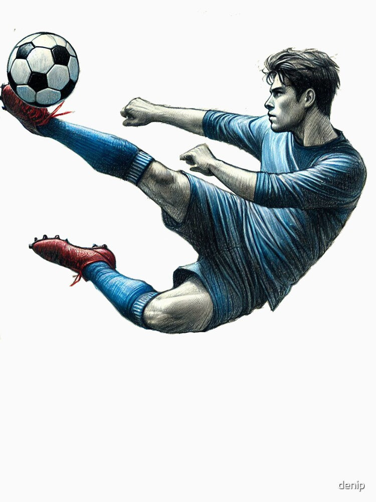 Scissor Kick Soccer Art – Dynamic Football Action Moment by denip