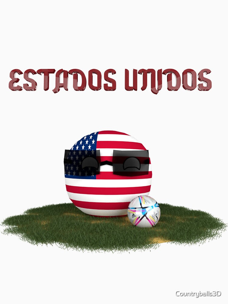 Flag United States World Cup Qatar 2022 by Countryballs3D