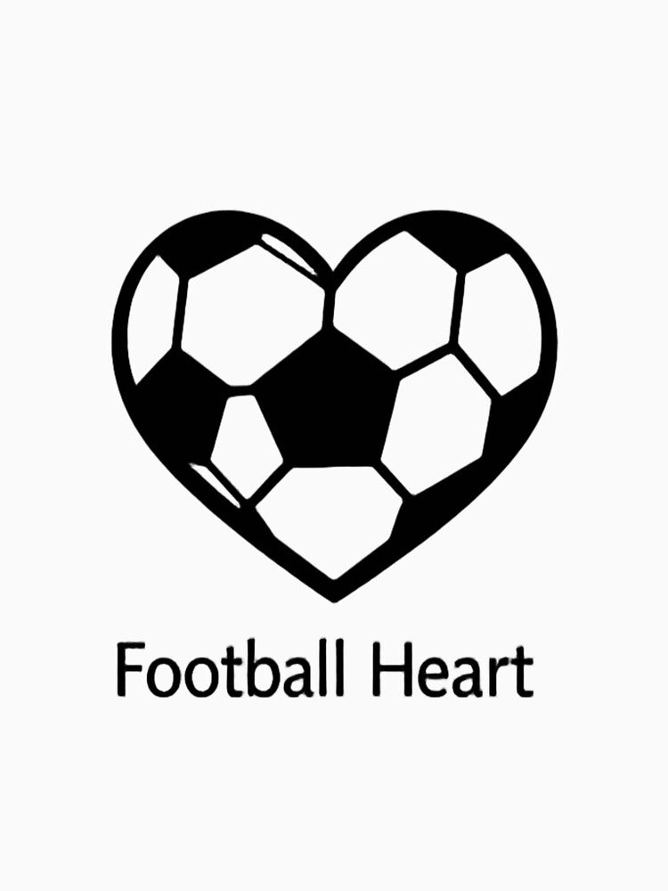 Football Heart Minimalist Soccer Lover T-Shirt by ArthUpscale